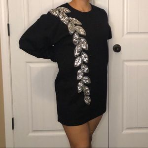 Black Sequence Sweater